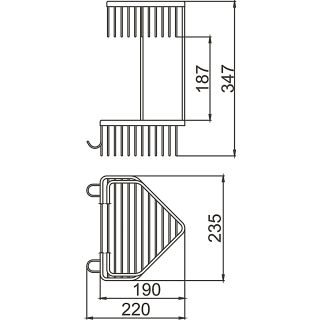 Полочка для ванной Frap F351-16 черный